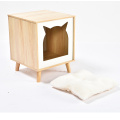 Big Sale Cat Wooden Furniture Casas de gato com cama de gato removível